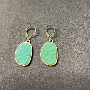 Light Blue Druzy Crystal Earrings